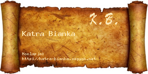 Katra Bianka névjegykártya